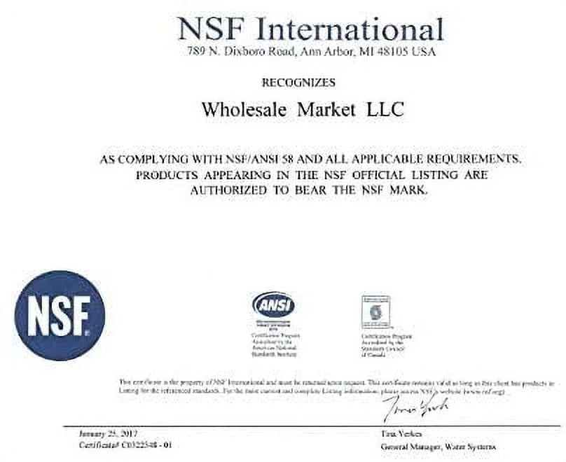 5 Stage Undersink Reverse Osmosis Drinking Water Filter System with NSF Certified Membrane I2578