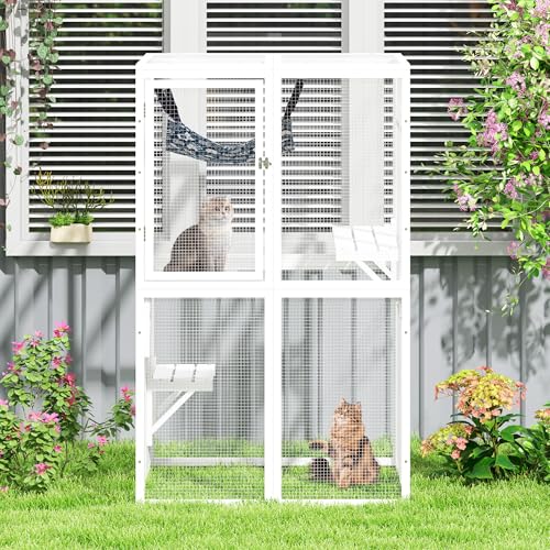 Black Wooden Cat Enclosure E11149