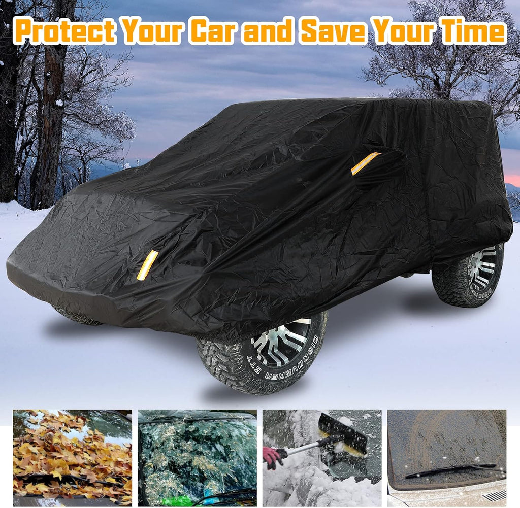 4 Door Full Car Cover with Driver Door Zipper Q46434