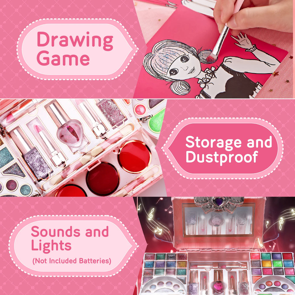 90 Pcs Washable Kids Makeup Kit N38911
