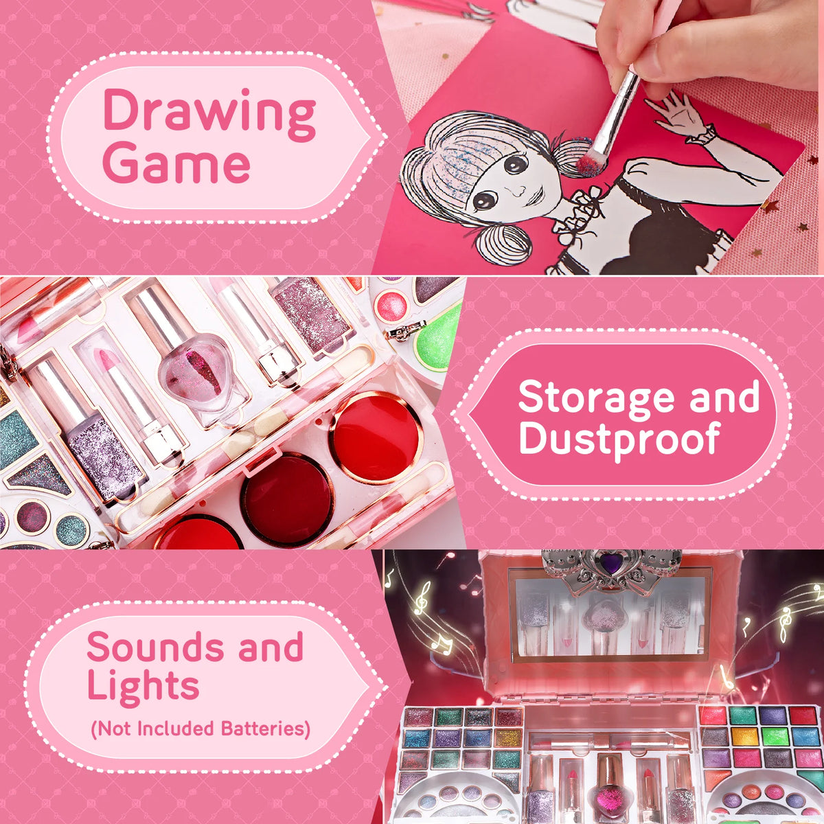 90 Pcs Washable Kids Makeup Kit N38911