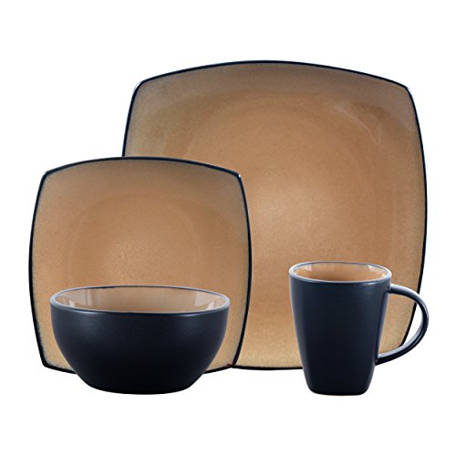 Red Stoneware Dinnerware Set, Service for 4 (16pc) H1780