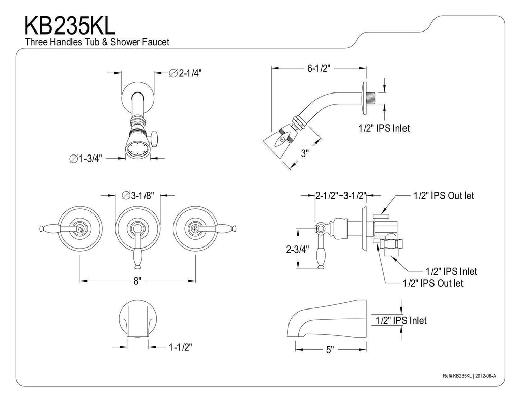 Oil Rubbed Bronze Tub & Shower Faucet U32949