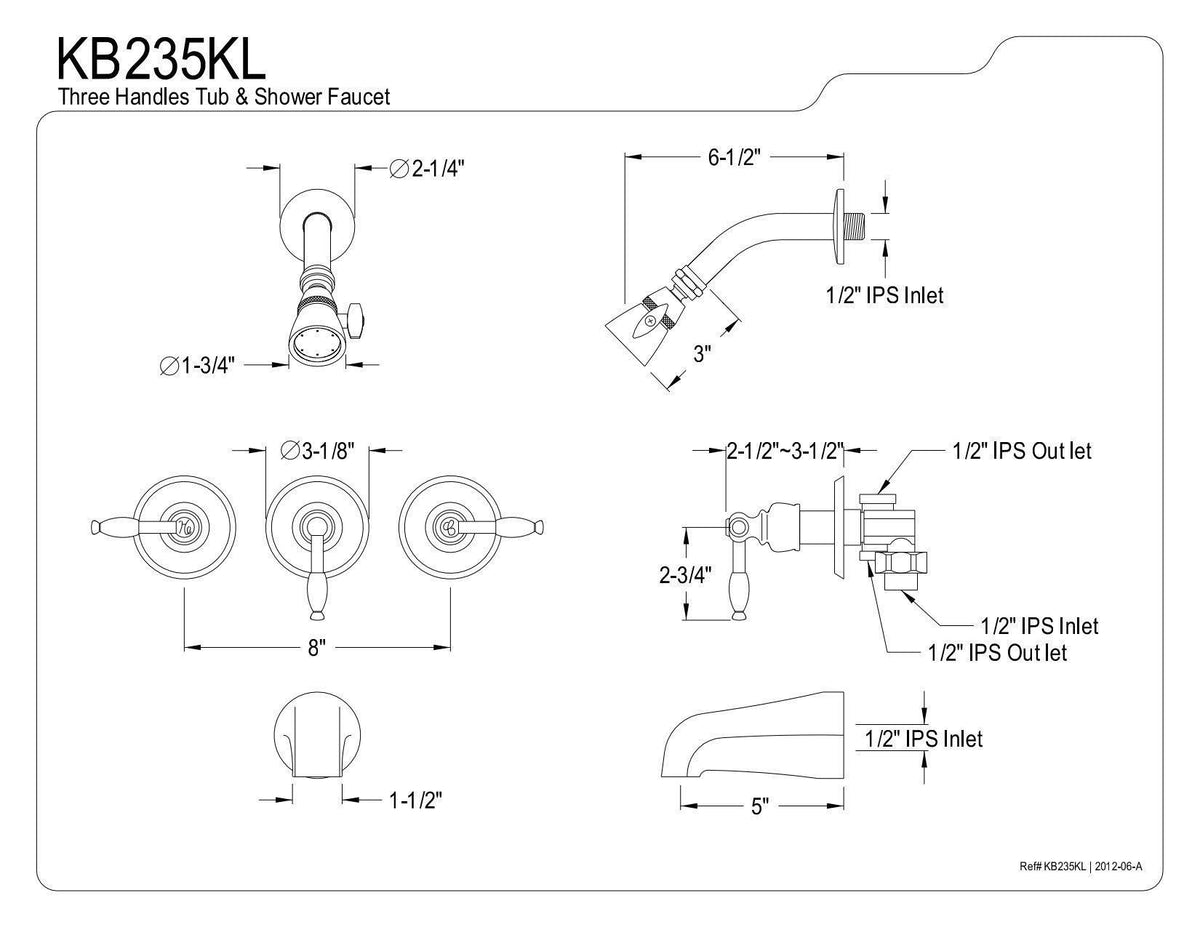 Oil Rubbed Bronze Tub & Shower Faucet U32949