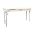 54x22 Solid Wood Console Table Antique White F2765