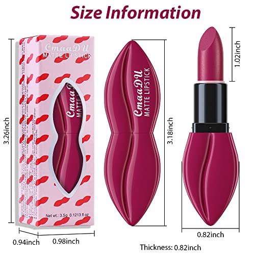 5Pcs Dark Light Bright Red Matte Lipstick Pack Sets M1462