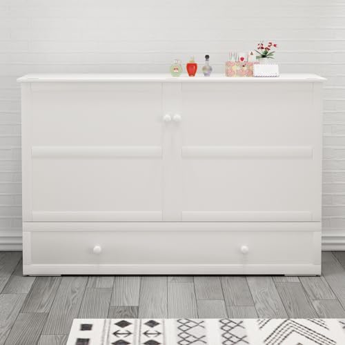 Queen Murphy Bed Cabinet with Mattress Included, Storage, USB Charging Station X522