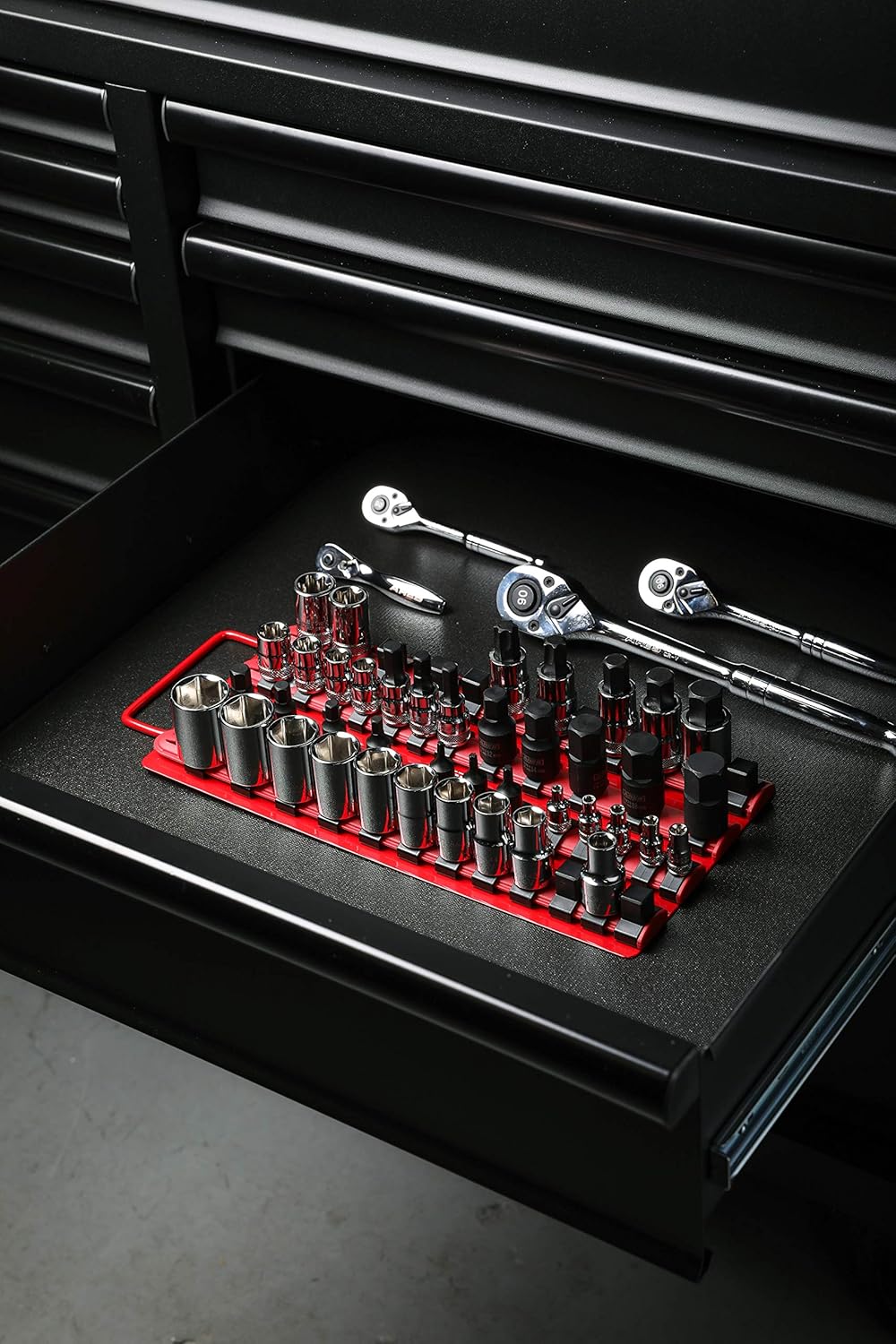 96-Piece Socket Organizer Tray Set with Red and Black Trays M667300