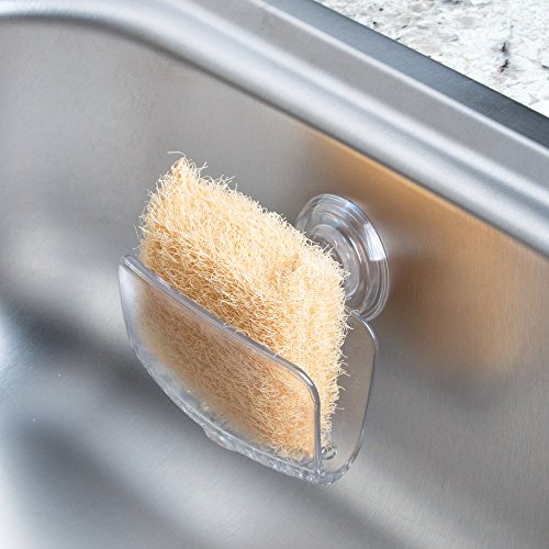 Plastic Suction Shaving Mirror with Razor Holder, Fog-Free, 6.25" x 8.5" x 2.5", Clear G115