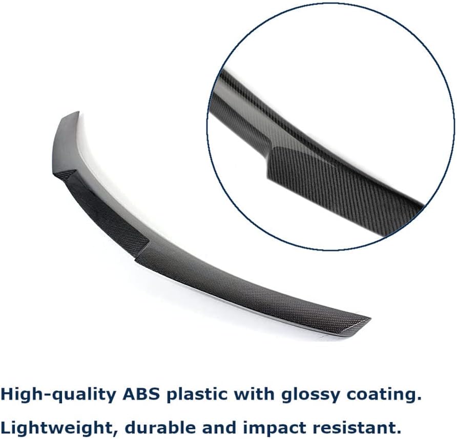 Rear Trunk Spoiler Wing with Carbon Fiber Pattern C850