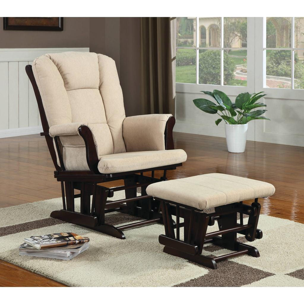 Beige Glider with Ottoman B836572