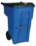 65 gal Blue Rectangular Trash Can G609