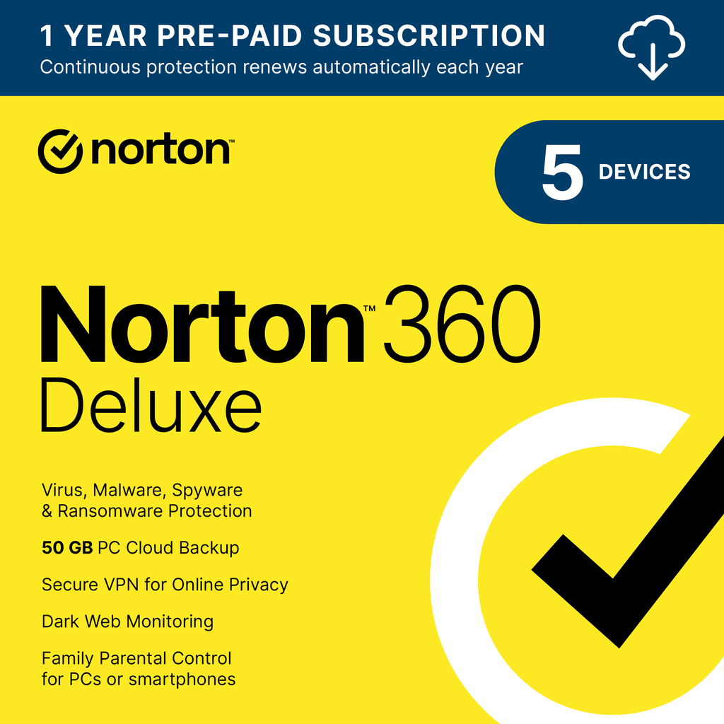 Antivirus Software for 5 Devices, 1 Year Subscription M574239