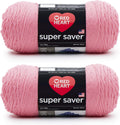 Red Heart Super Saver 2-Pack Perfect Pink 7 oz Each Skein C883