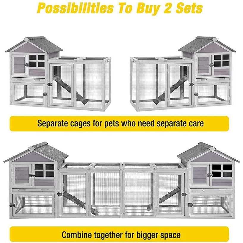 2 Story Big Bunny Cage with No Leak Tray T360
