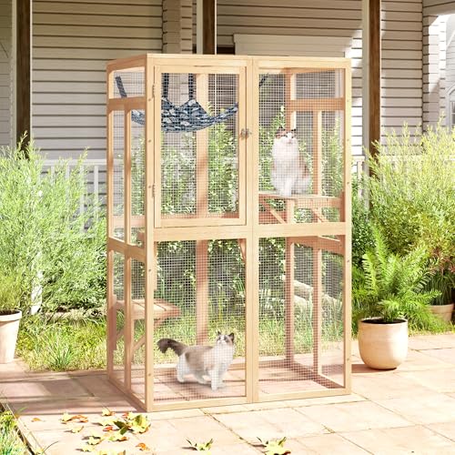 Black Wooden Cat Enclosure E11149