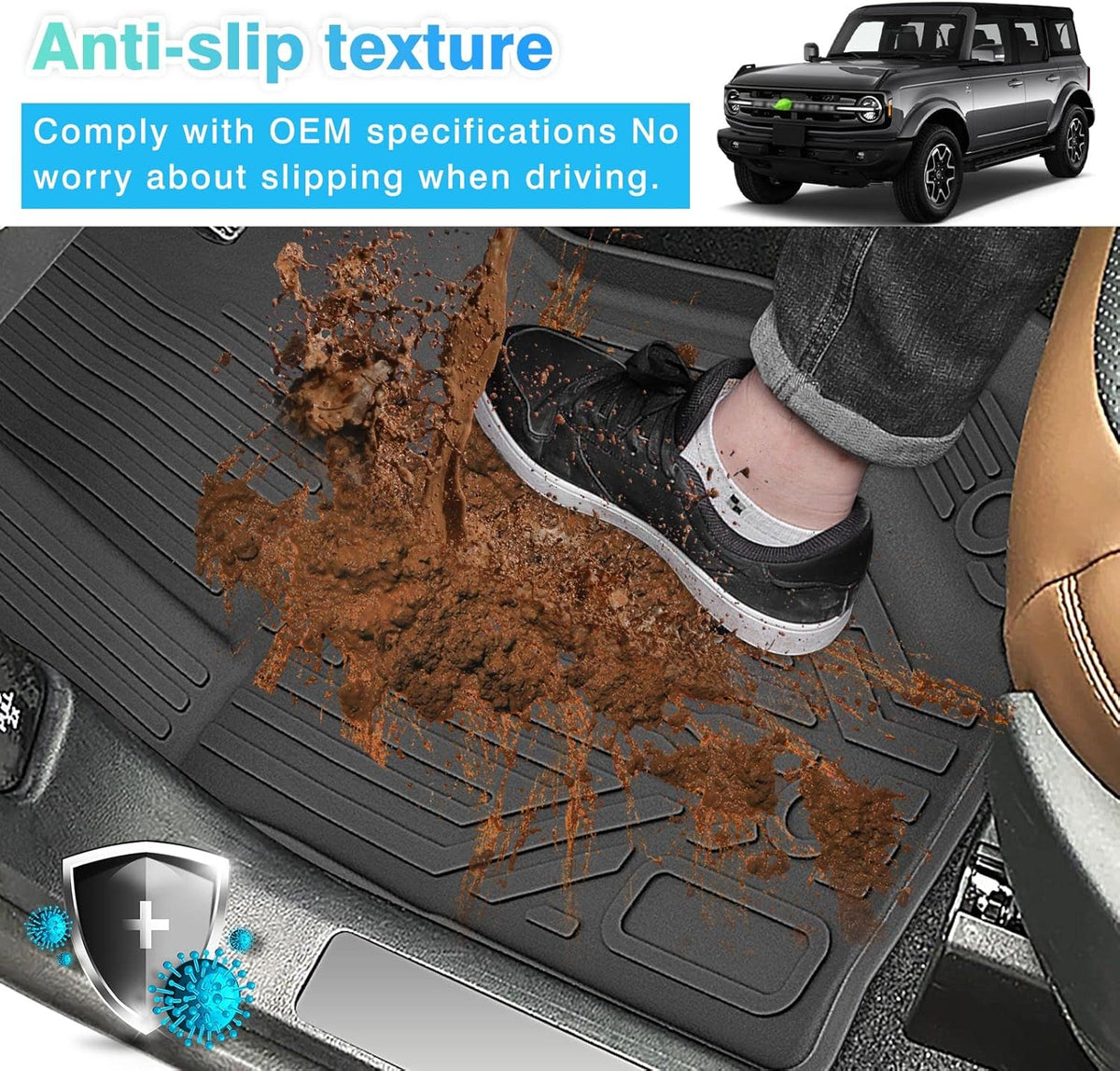 All Weather Floor Liners 1st & 2nd Row 3D TPE B485