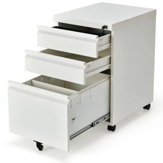 3-Drawer Mobile File Cabinet with Lock J786789