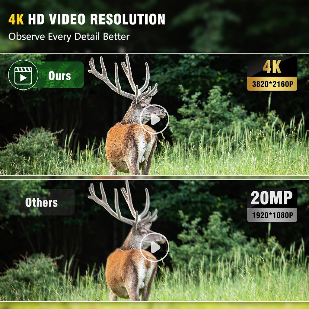 4K 32MP Wildlife Trail Camera with Night Vision Q906