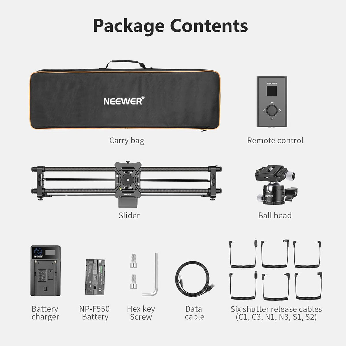 Motorized Camera Slider Carbon Fiber Dolly Rail with Remote Controller O524330