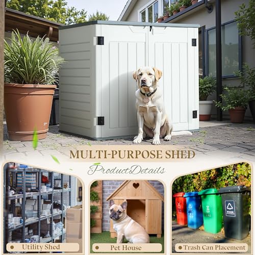White 34 Cu. Ft. Outdoor Resin Storage Shed S32540