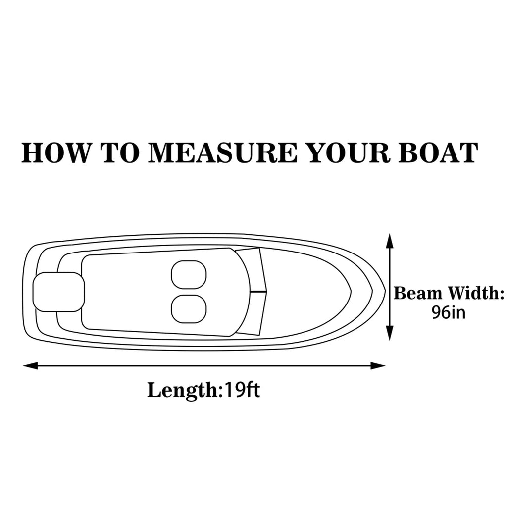 Waterproof Heavy Duty Trailerable Boat Cover 17 ft-19 ft Z72405