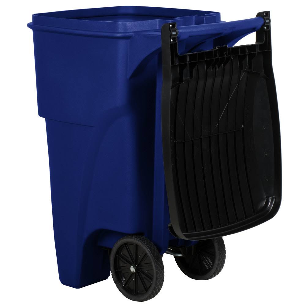 65 gal Blue Rectangular Trash Can G609