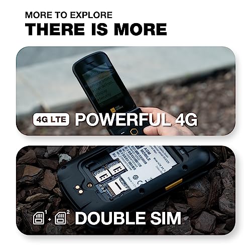 Rugged Basic Flip Phone, 4G Feature Cell Phone, Waterproof, Drop-Proof, Dual SIM D986