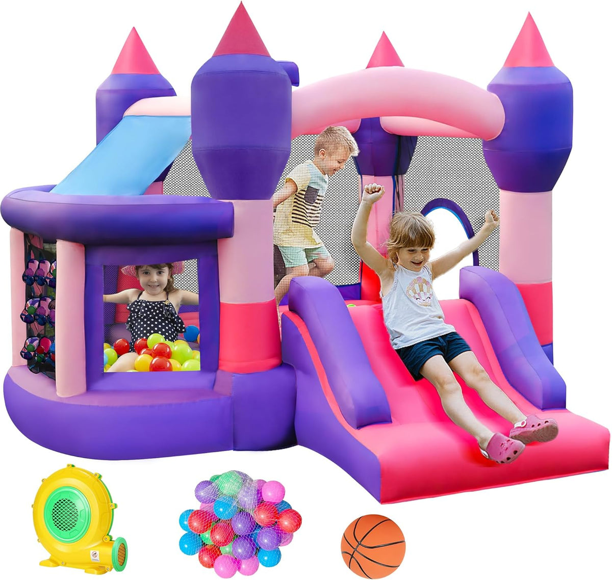 Inflatable Bounce House with Slide M713616