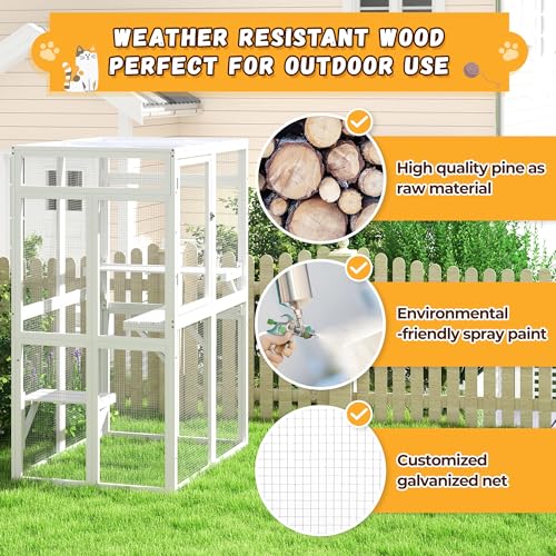 Black Wooden Cat Enclosure E11149