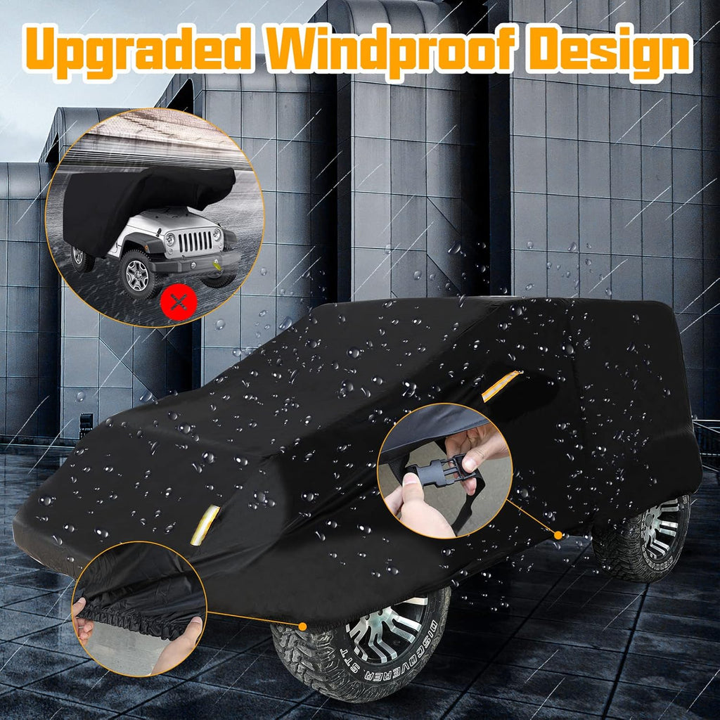 4 Door Full Car Cover with Driver Door Zipper Q46434