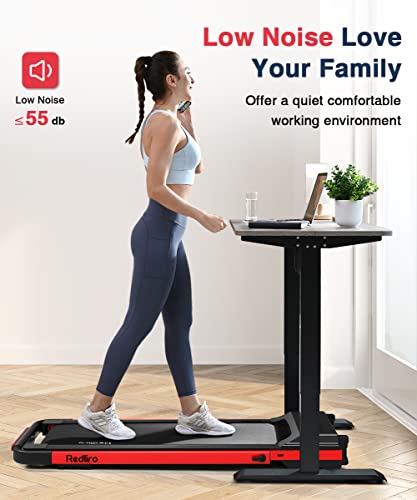 Under Desk Treadmill, 2 in 1 Motorized Portable Foldable Walking Pad with Remote Control M128685