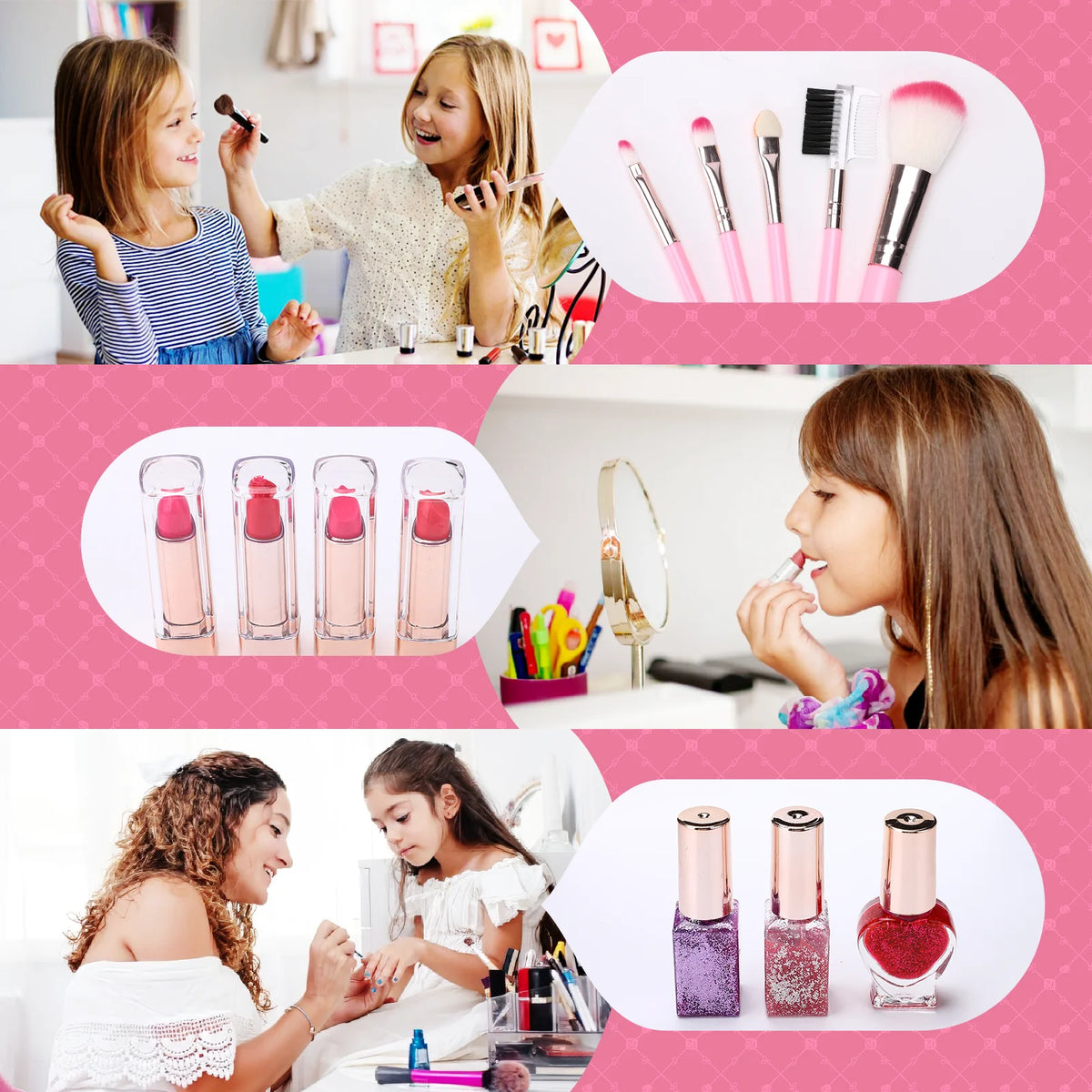 90 Pcs Washable Kids Makeup Kit N38911