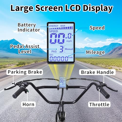 Electric Tricycle 20" 3 Wheels Folding 350W Step-Thru Removable Battery W4909