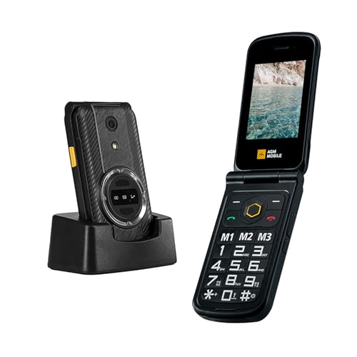 Rugged Basic Flip Phone, 4G Feature Cell Phone, Waterproof, Drop-Proof, Dual SIM D986