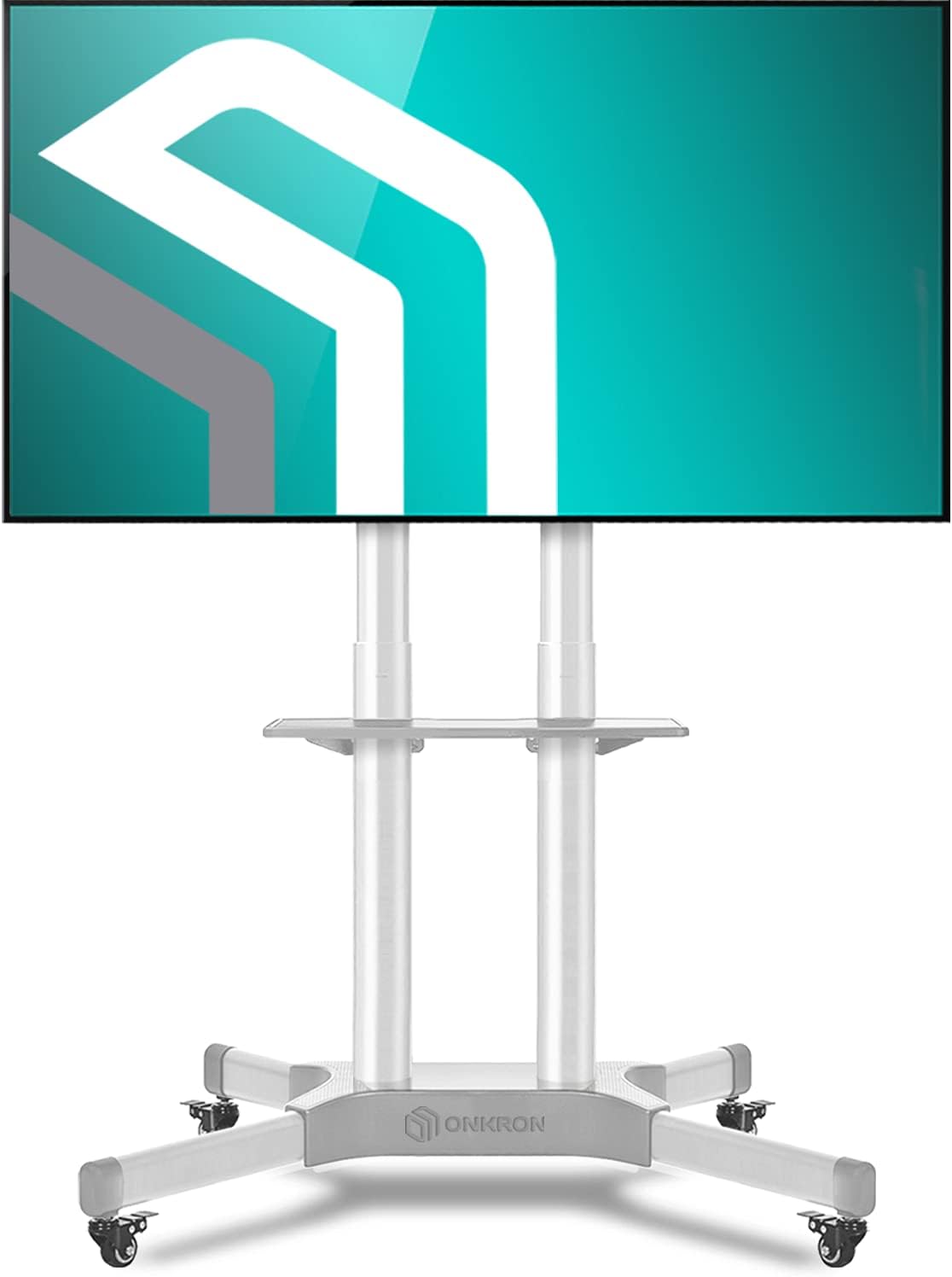 Mobile TV Stand for 40 to 65 Inch TV Screens with Wheels W880