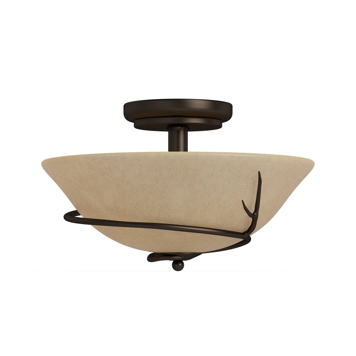 Blackened Bronze 2-Light Flush Mount U30868