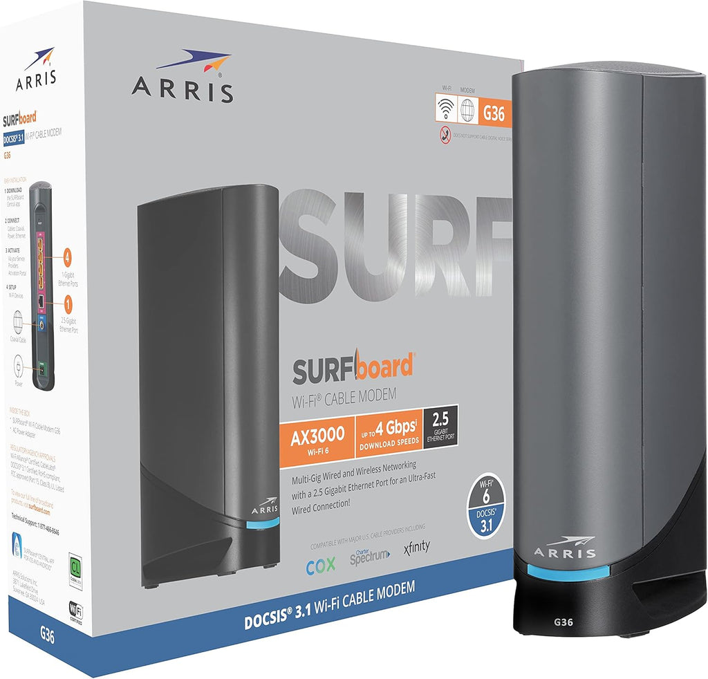 DOCSIS 3.1 Gigabit Cable Modem & AC2350 Dual Band Wi-Fi Router (black) G329754