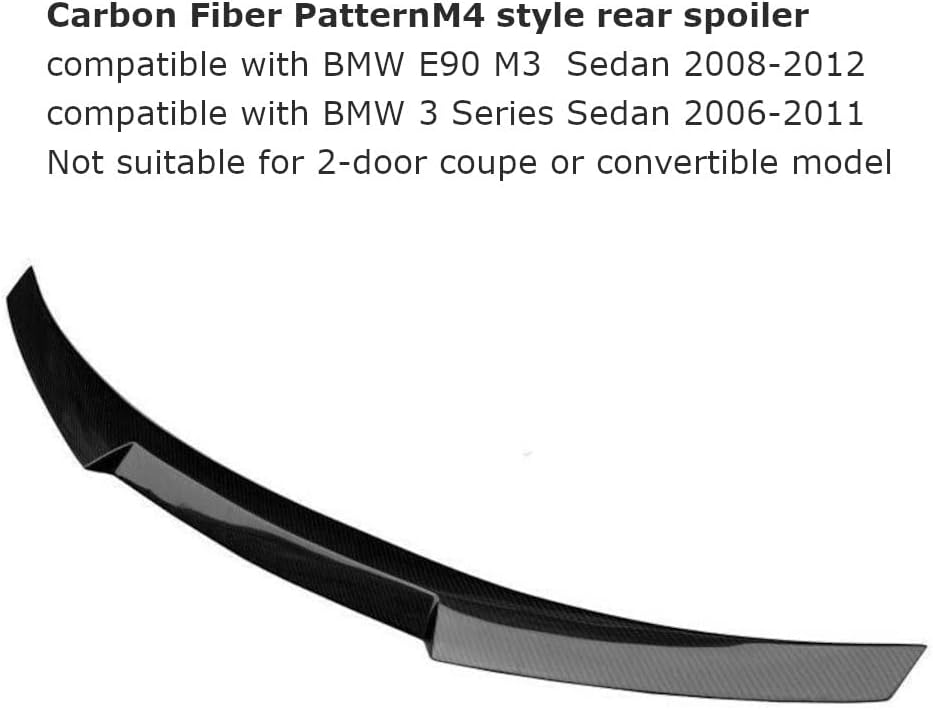 Rear Trunk Spoiler Wing with Carbon Fiber Pattern C850