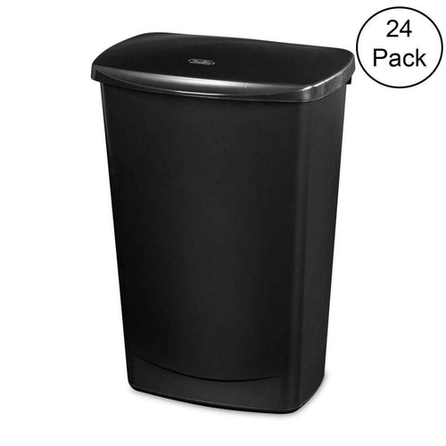 11.4 Gallon Lift-Top Covered Wastebasket Trash Can 24 Pack X765