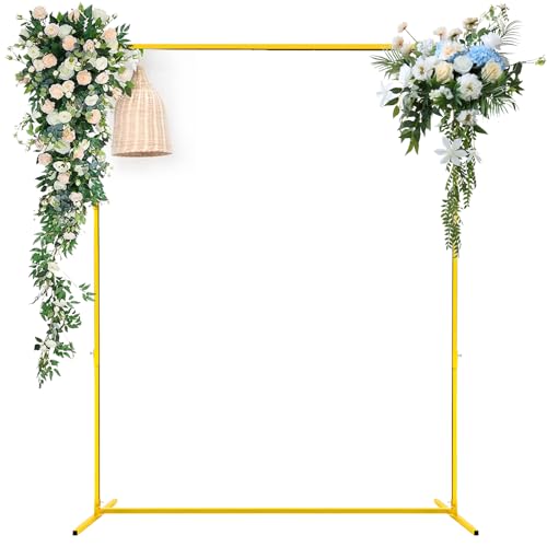 Square Metal Balloon Arch Stand Rectangle Arch Frame (6.6FT* 5.2FT Gold) K776079