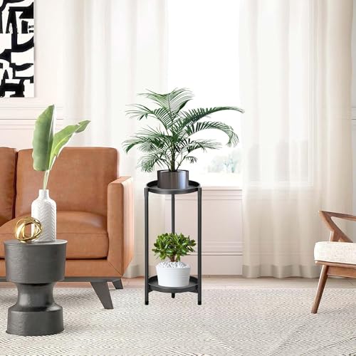 Black 3 Tier Metal Plant Stand L926045