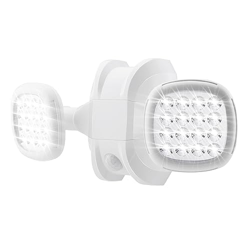 Motion Sensor Light Outdoor Battery Operated IP65 Waterproof Wireless Security Flood Light 6000K White W3235