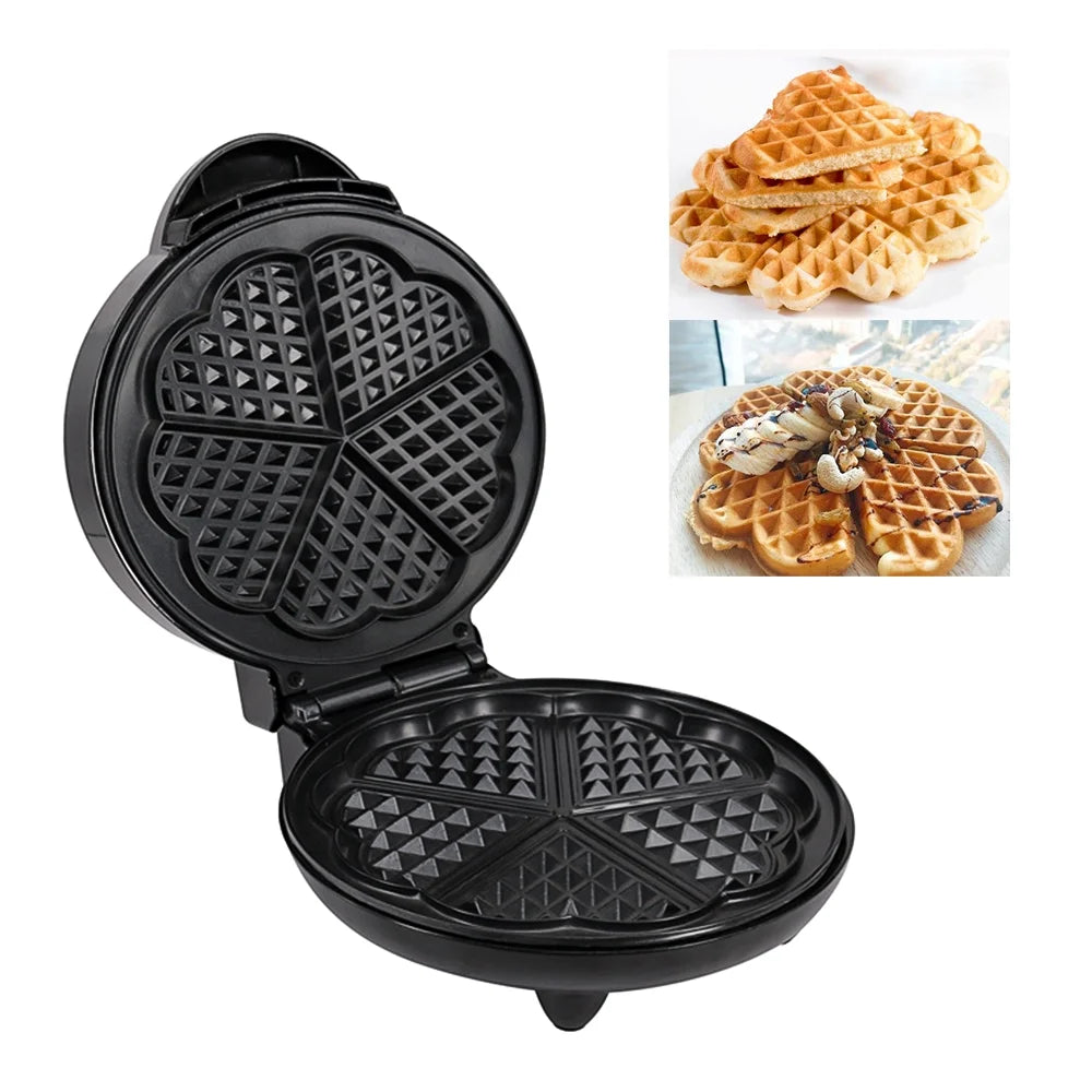 1000W Heart-Shaped Waffle Maker D504201
