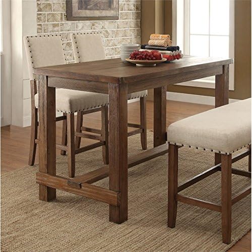 Wood Counter Height Dining Table Y73290
