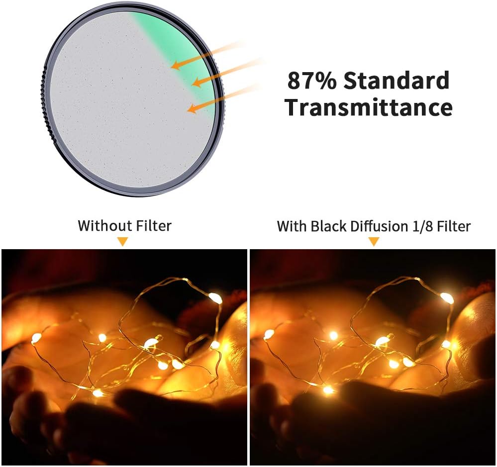 82mm Black Diffusion 1/8 Camera Lens Filter Y92982