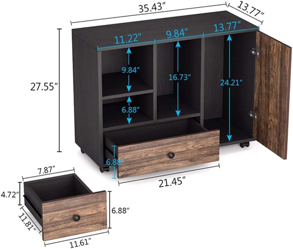 2 Drawer Mobile File Cabinet with Wheels G135667