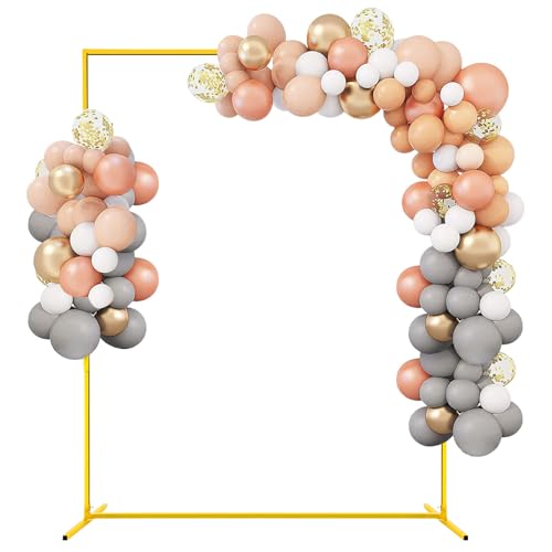 Square Metal Balloon Arch Stand Rectangle Arch Frame (6.6FT* 5.2FT Gold) K776079