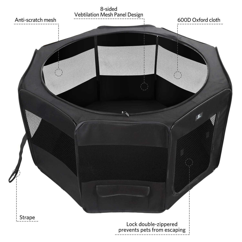 Portable Foldable Pet Playpen 600D Oxford Cloth Y389