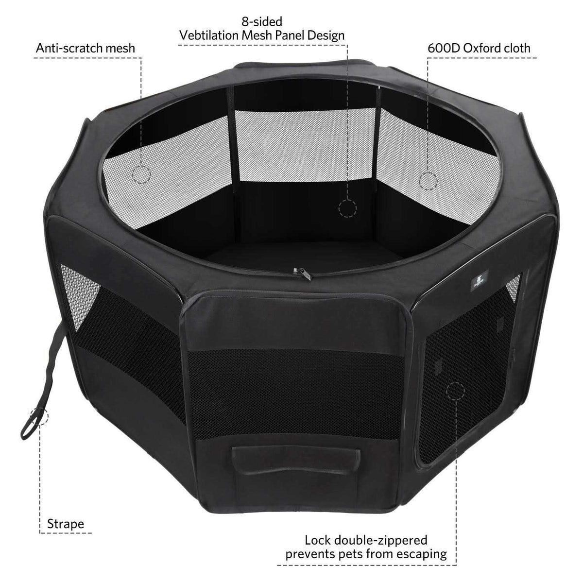 Portable Foldable Pet Playpen 600D Oxford Cloth Y389